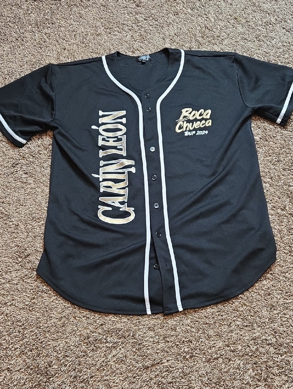 Carin Leon Boca Chueca Tour 2024 XL Baseball Jersey Lime Tree Shirt Top